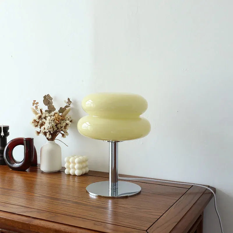 Modern Italian-Designed Glass Table Lamp with Retro Accent Lighting Style