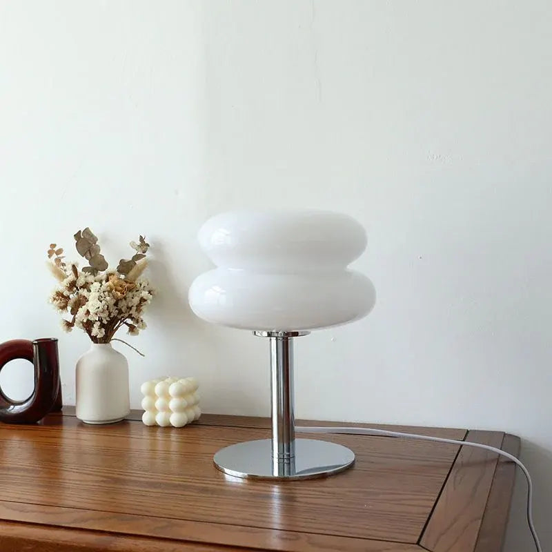Modern Italian-Designed Glass Table Lamp with Retro Accent Lighting Style