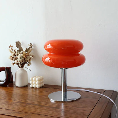 Modern Italian-Designed Glass Table Lamp with Retro Accent Lighting Style