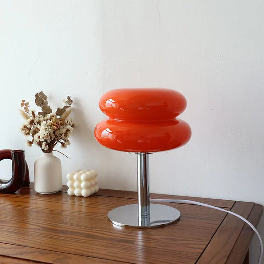 Modern Italian-Designed Glass Table Lamp with Retro Accent Lighting Style