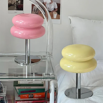 Modern Italian-Designed Glass Table Lamp with Retro Accent Lighting Style