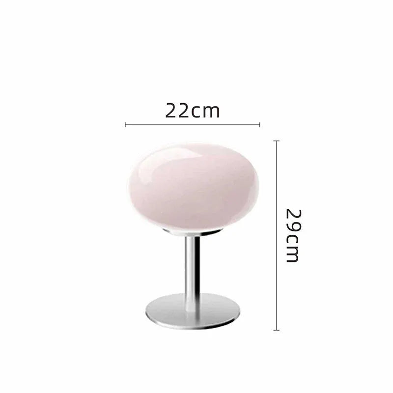 Modern Italian-Designed Glass Table Lamp with Retro Accent Lighting Style
