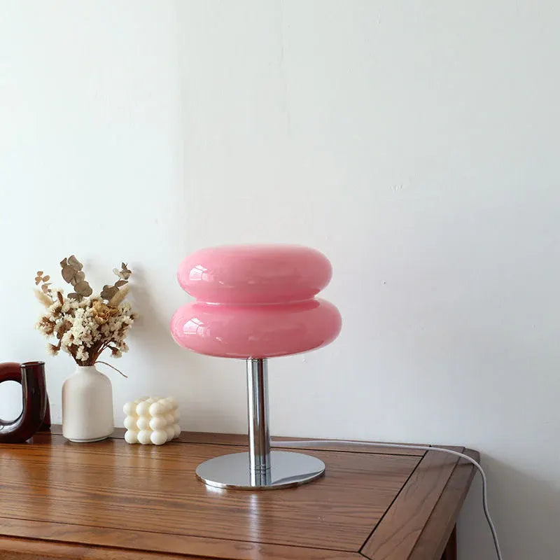 Modern Italian-Designed Glass Table Lamp with Retro Accent Lighting Style