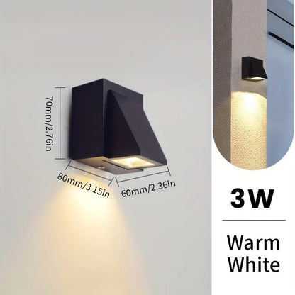 Modern LED Outdoor Wall Sconce | 3W/6W Waterproof Decorative Fixture