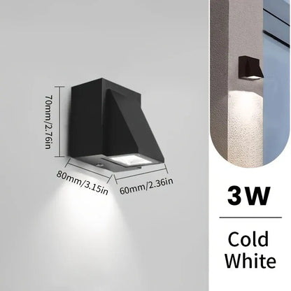 Modern LED Outdoor Wall Sconce | 3W/6W Waterproof Decorative Fixture