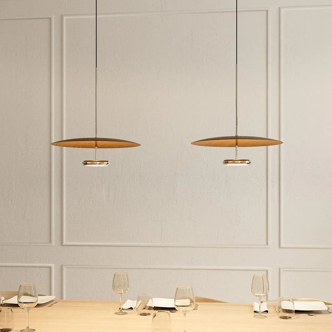 Modern LED Pendant Ceiling Fixture with Indirect Ambient Light Design