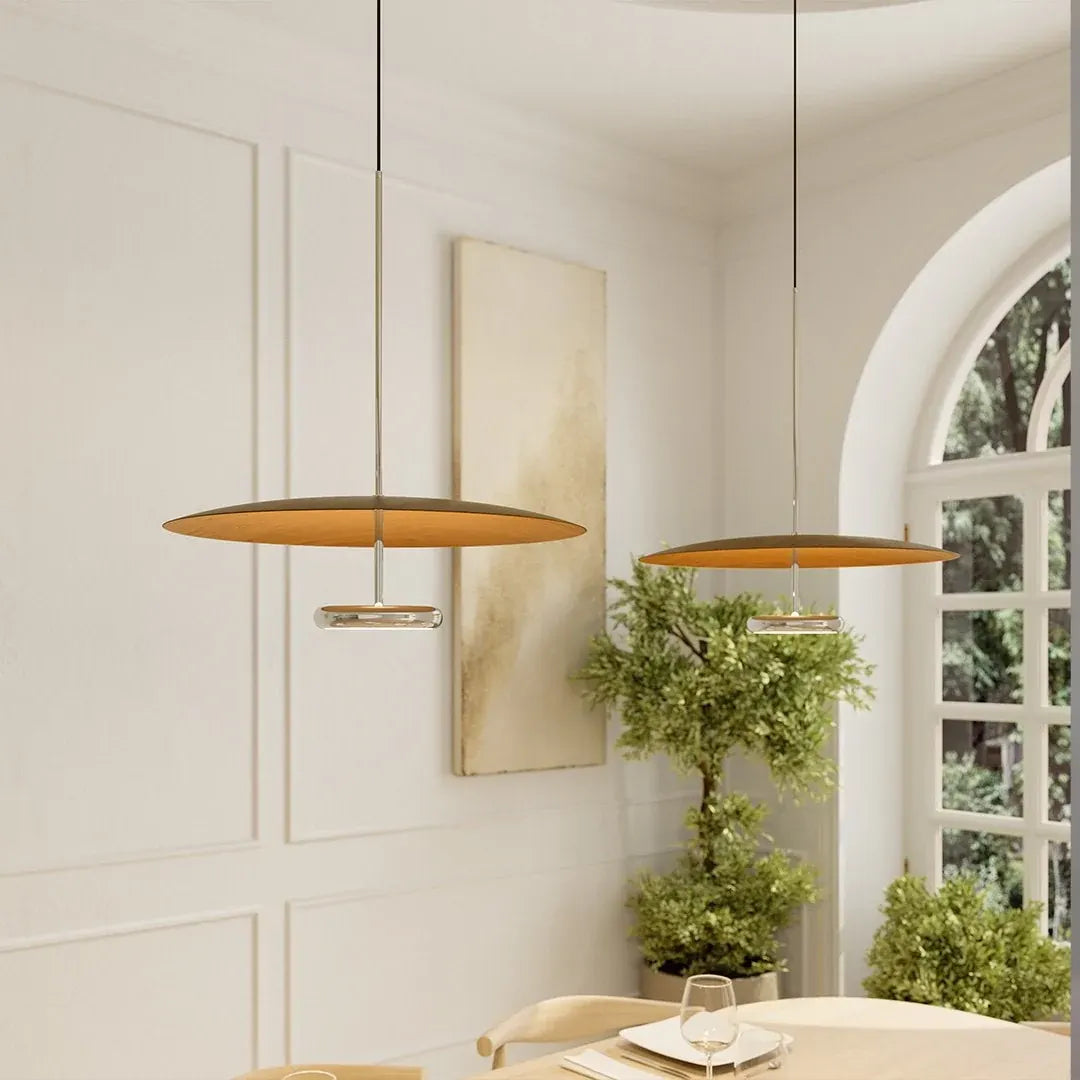 Modern LED Pendant Ceiling Fixture with Indirect Ambient Light Design