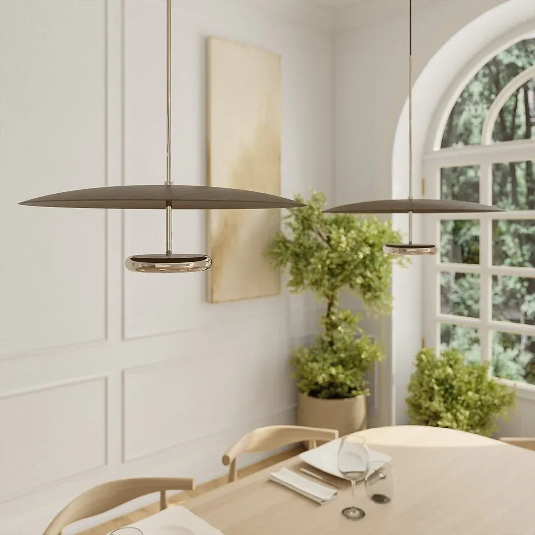 Modern LED Pendant Ceiling Fixture with Indirect Ambient Light Design