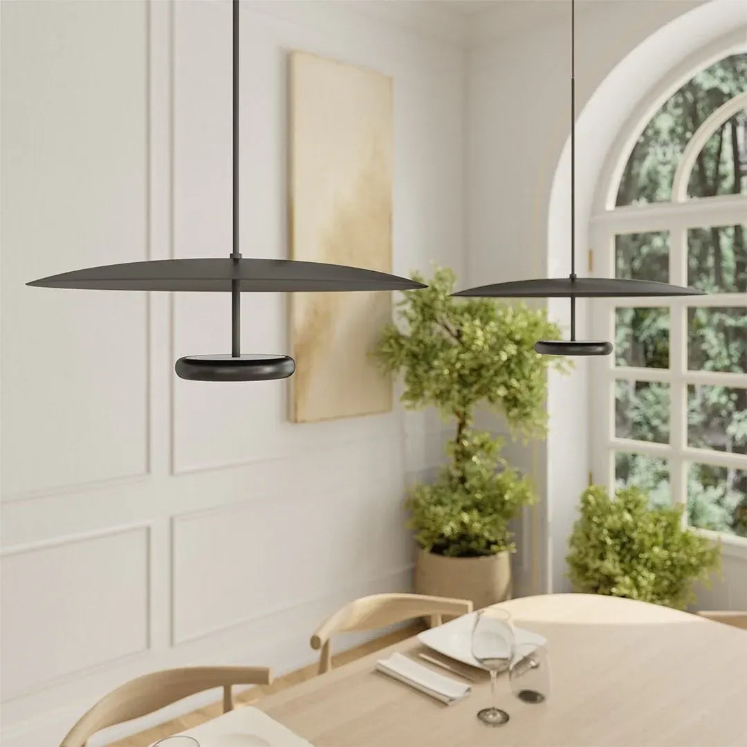 Modern LED Pendant Ceiling Fixture with Indirect Ambient Light Design