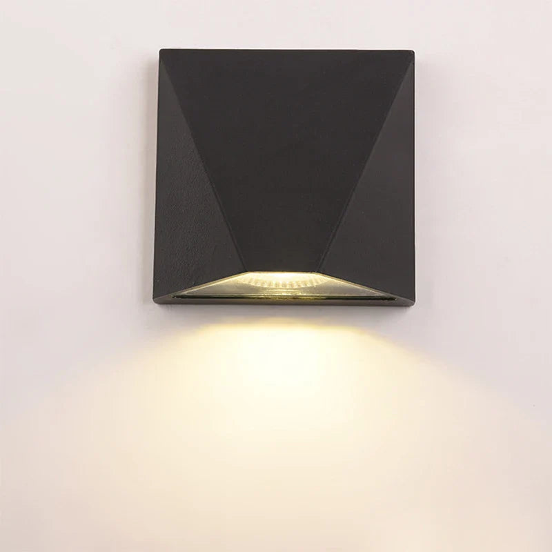 Modern LED Wall Light in Black | 5W Waterproof Aluminum Outdoor Fixture