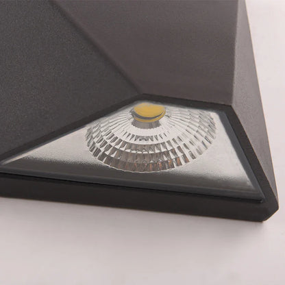 Modern LED Wall Light in Black | 5W Waterproof Aluminum Outdoor Fixture