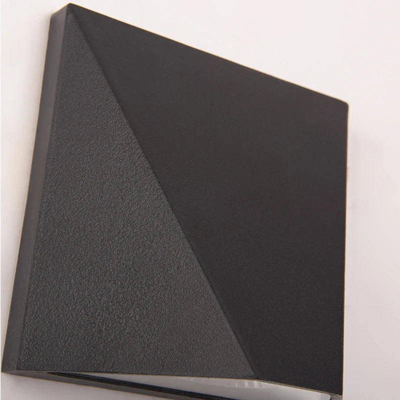 Modern LED Wall Light in Black | 5W Waterproof Aluminum Outdoor Fixture