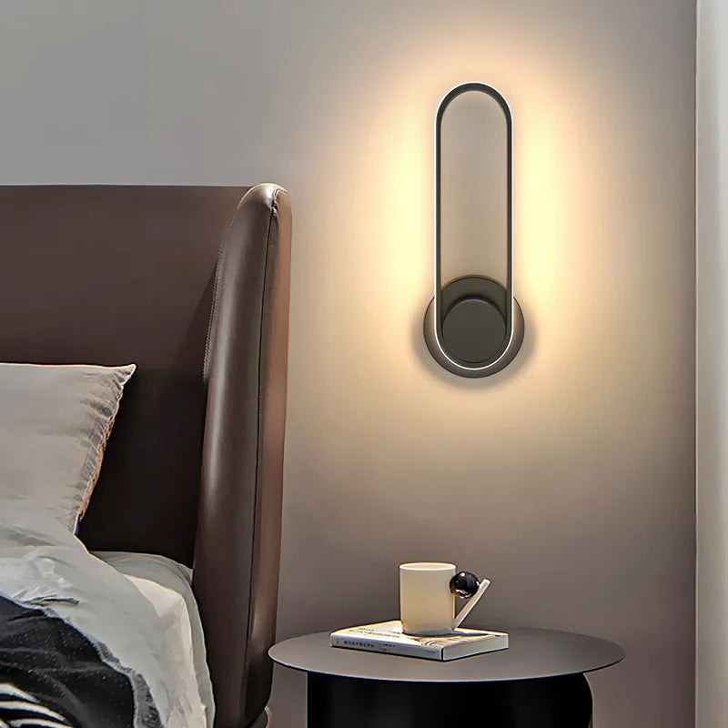 Modern LED Wall Sconce | 330° Rotating Aluminum Light Fixture