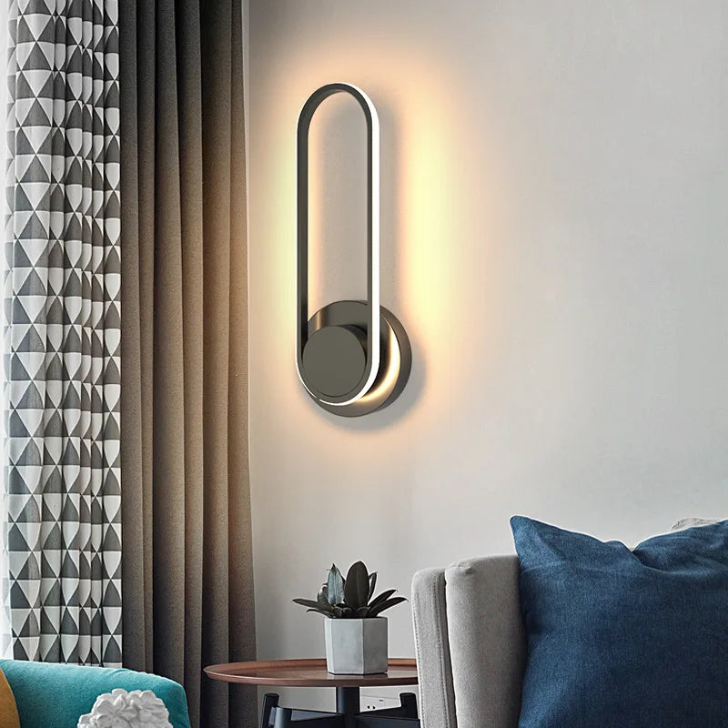 Modern LED Wall Sconce | 330° Rotating Aluminum Light Fixture