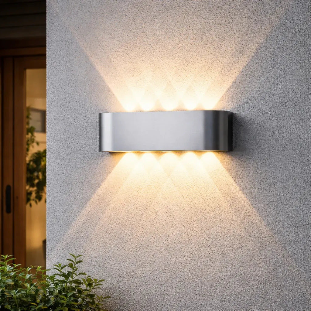 Modern LED Wall Sconce Minimalist Up-Down Glow Indoor Outdoor Fixture