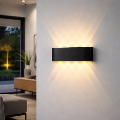 Modern LED Wall Sconce Minimalist Up-Down Glow Indoor Outdoor Fixture
