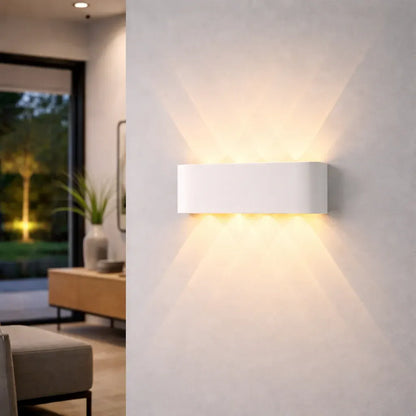 Modern LED Wall Sconce Minimalist Up-Down Glow Indoor Outdoor Fixture