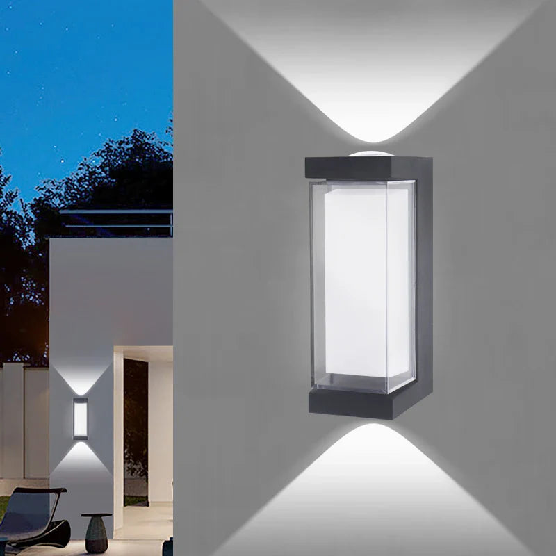 Modern LED Wall Sconce | Waterproof Up & Down Outdoor Light Fixture