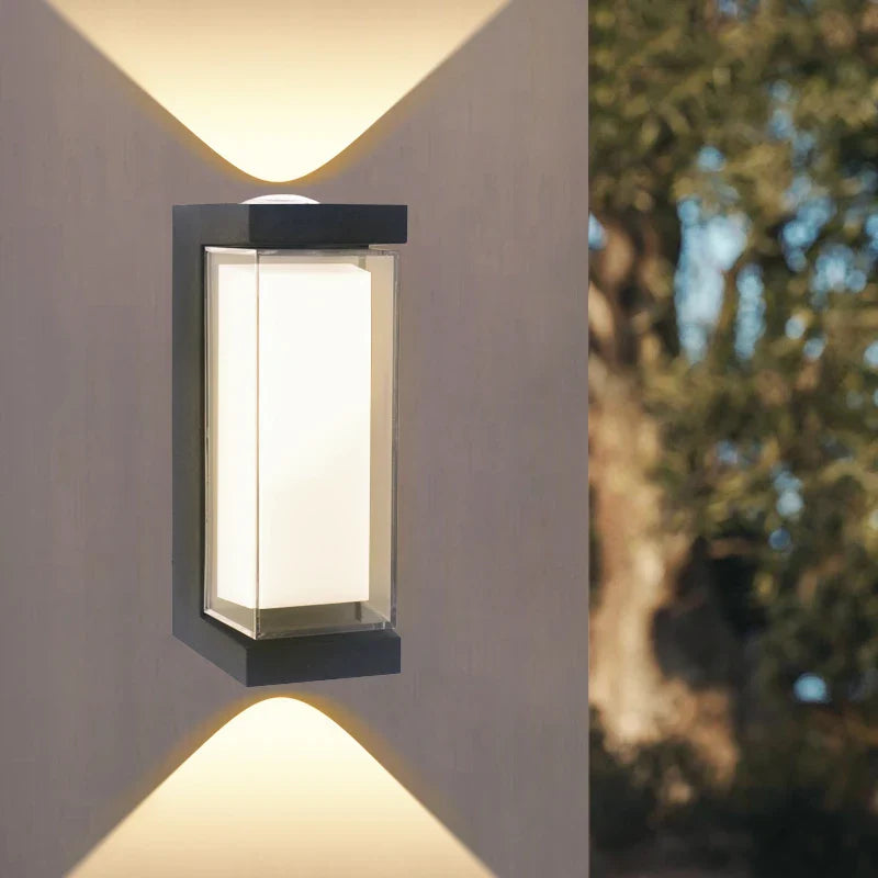Modern LED Wall Sconce | Waterproof Up & Down Outdoor Light Fixture