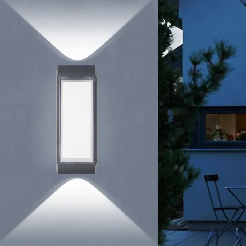 Modern LED Wall Sconce | Waterproof Up & Down Outdoor Light Fixture