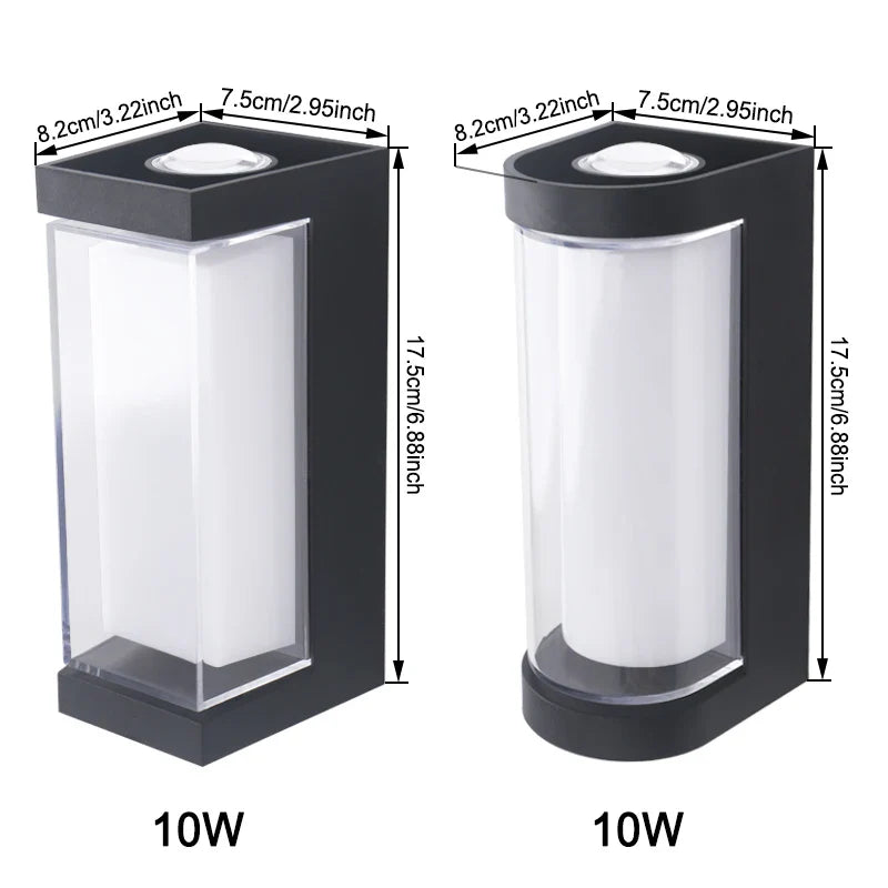 Modern LED Wall Sconce | Waterproof Up & Down Outdoor Light Fixture