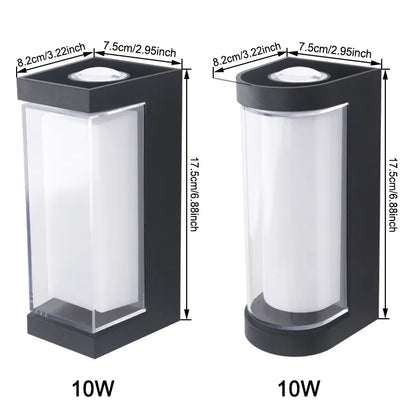 Modern LED Wall Sconce | Waterproof Up & Down Outdoor Light Fixture