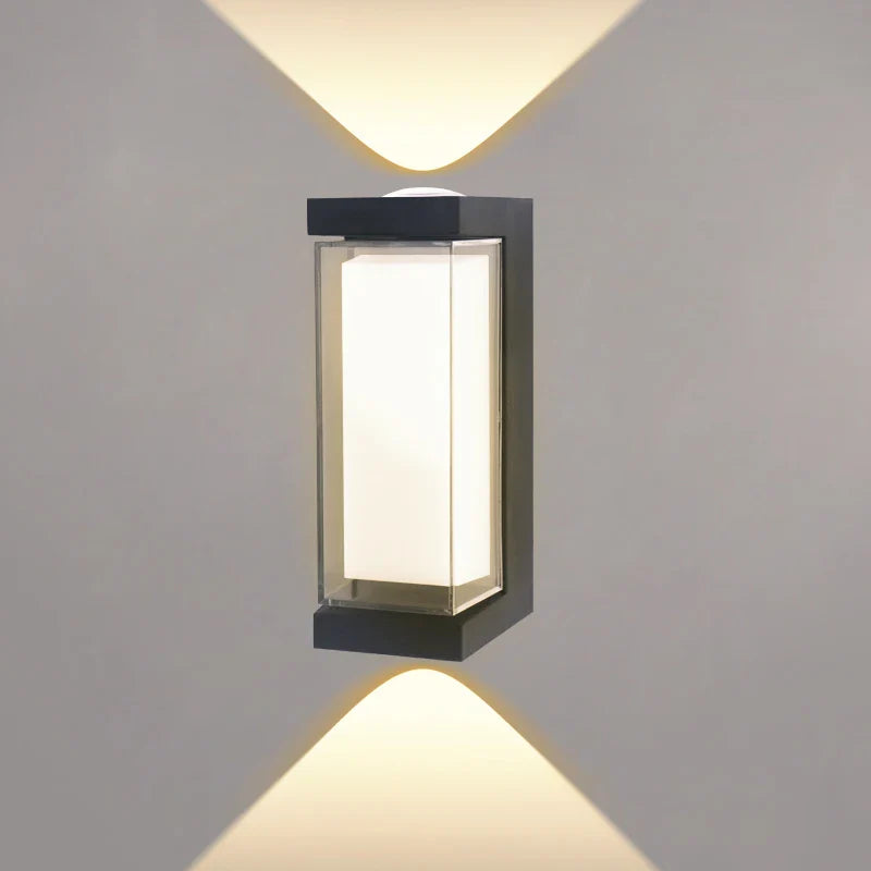 Modern LED Wall Sconce | Waterproof Up & Down Outdoor Light Fixture
