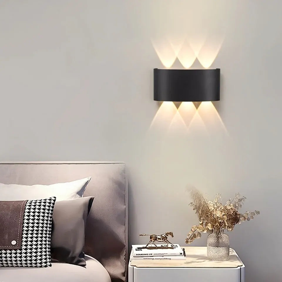 Modern LED Wall Sconce with Dual Beam Light | IP55 Rated Indoor/Outdoor