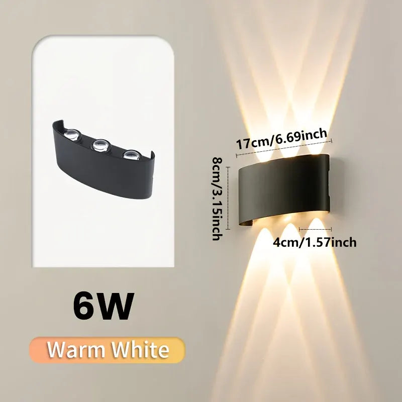 Modern LED Wall Sconce with Dual Beam Light | IP55 Rated Indoor/Outdoor