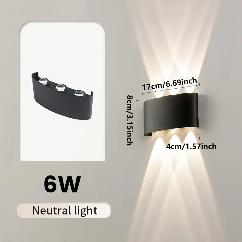 Modern LED Wall Sconce with Dual Beam Light | IP55 Rated Indoor/Outdoor