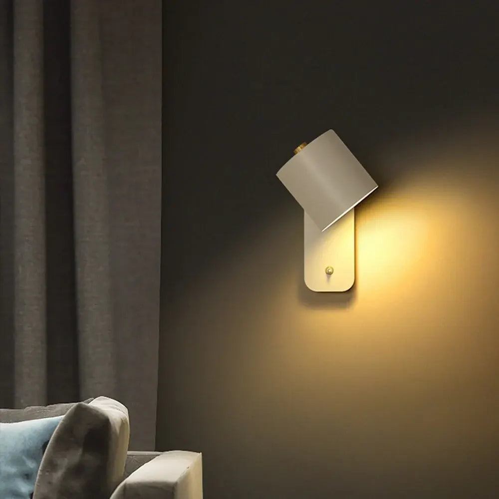 Modern LED Wall Sconce with Switch – Indoor Lighting Fixture
