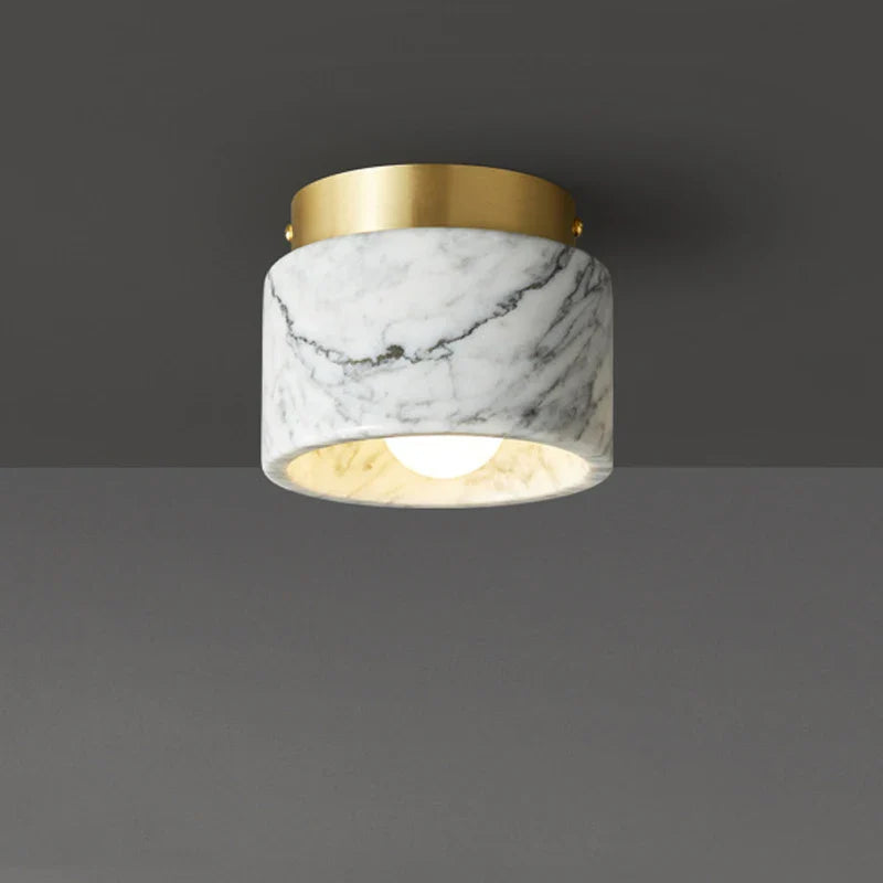 Modern Marble-Finish Downlight | Nordic Style Ceiling Lamp with Stone Texture