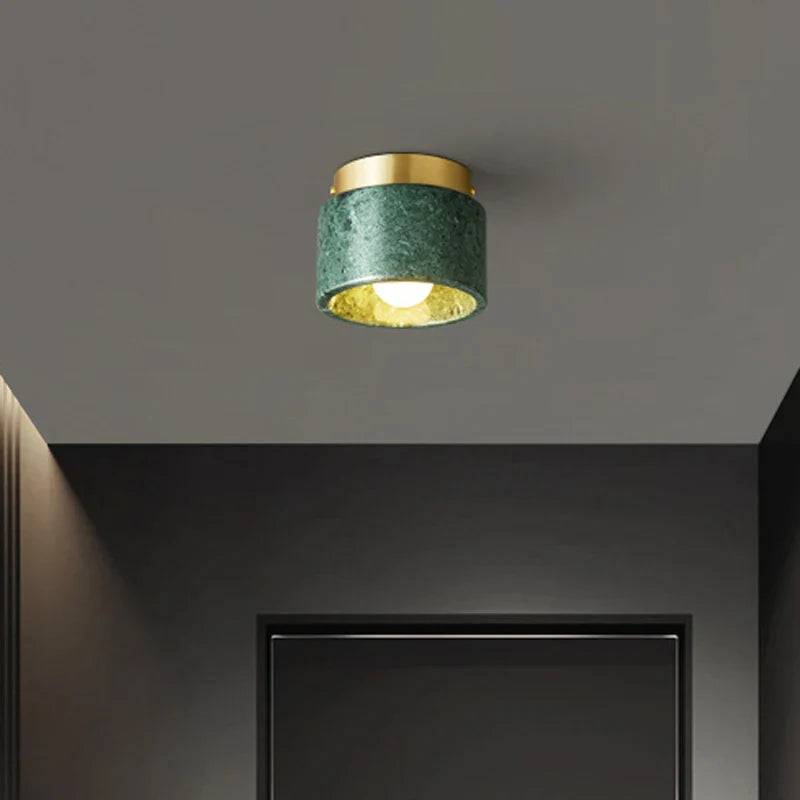 Modern Marble-Finish Downlight | Nordic Style Ceiling Lamp with Stone Texture