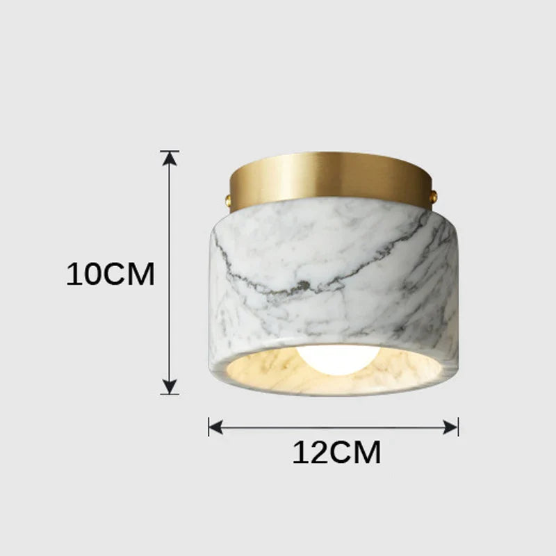 Modern Marble-Finish Downlight | Nordic Style Ceiling Lamp with Stone Texture