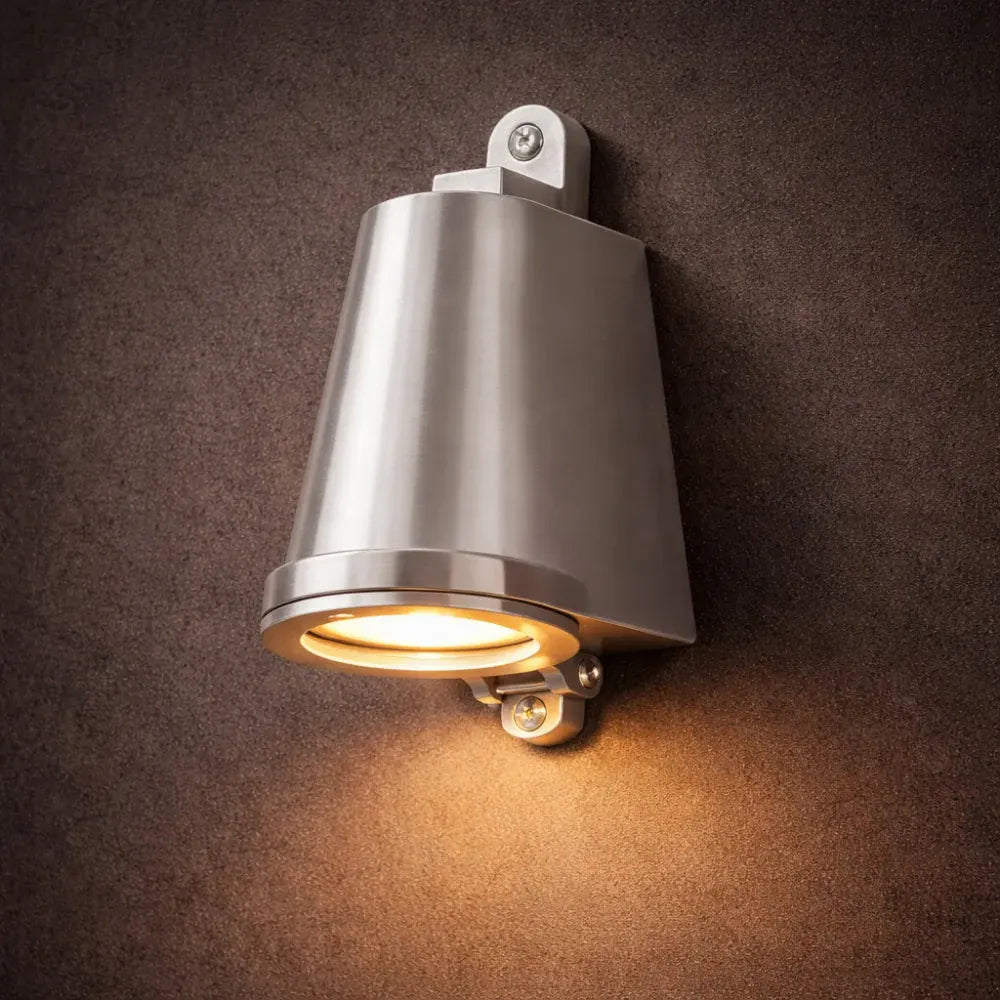 Modern Metal Exterior Wall Sconce with Warm Outdoor Lighting