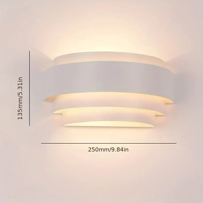 Modern Metal Wall Sconce with Up and Down Lighting Design
