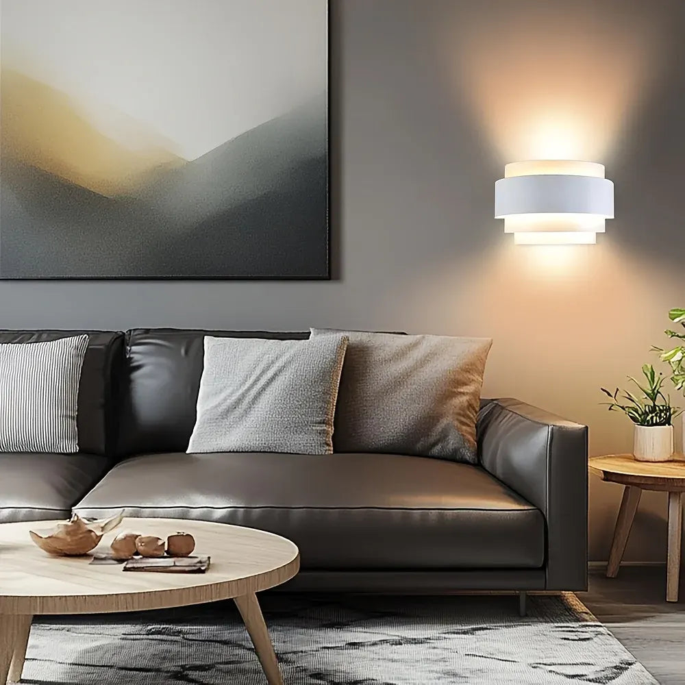 Modern Metal Wall Sconce with Up and Down Lighting Design