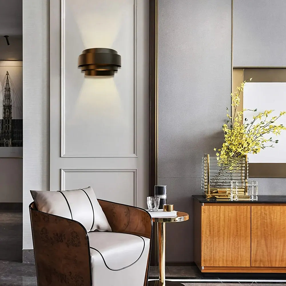 Modern Metal Wall Sconce with Up and Down Lighting Design