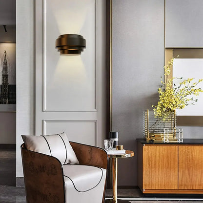 Modern Metal Wall Sconce with Up and Down Lighting Design