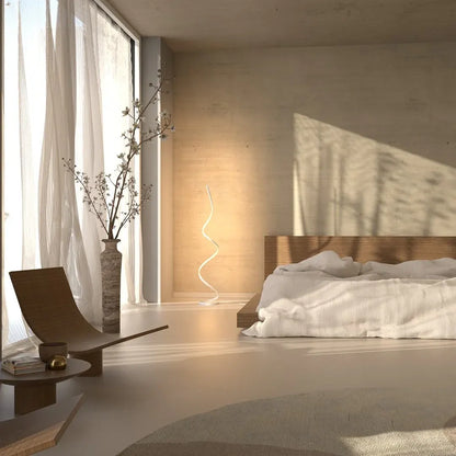 Modern Minimalist LED Floor Lamp with Dimmable Remote Control