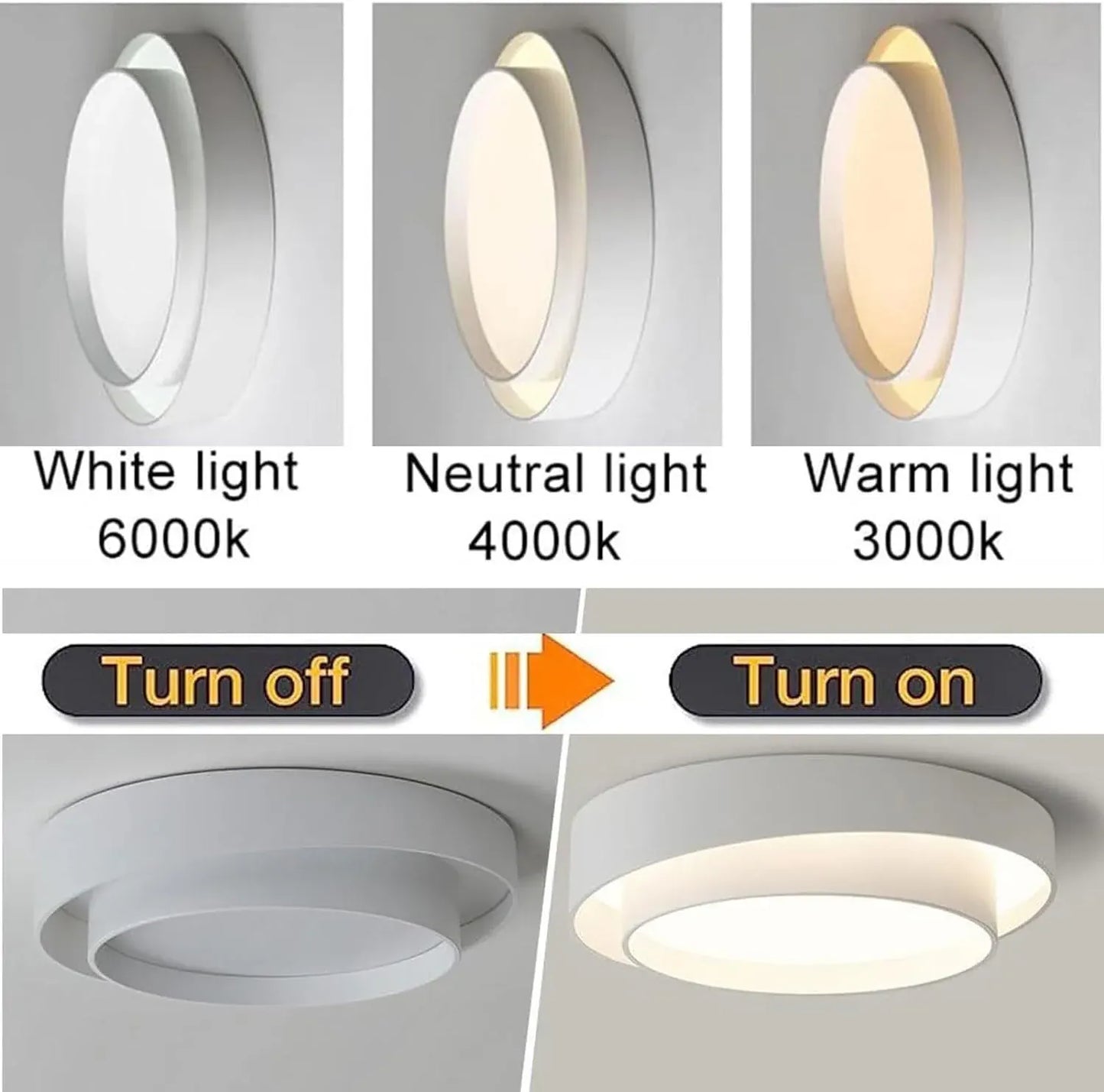 Modern Minimalist Round LED Ceiling Light – Nordic Style Design