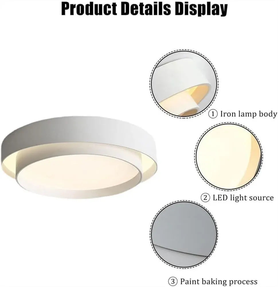 Modern Minimalist Round LED Ceiling Light – Nordic Style Design