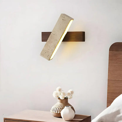 Modern Minimalist Travertine Wall Sconce