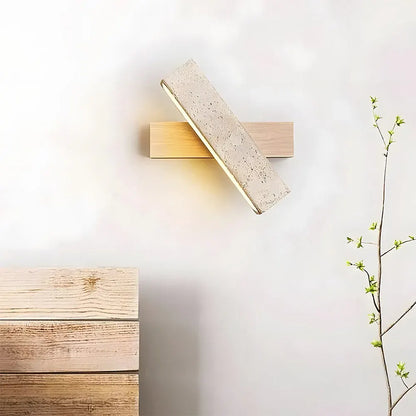 Modern Minimalist Travertine Wall Sconce