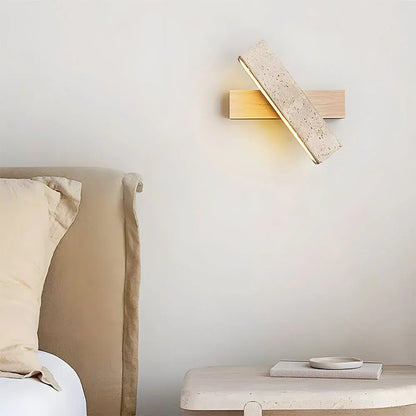 Modern Minimalist Travertine Wall Sconce