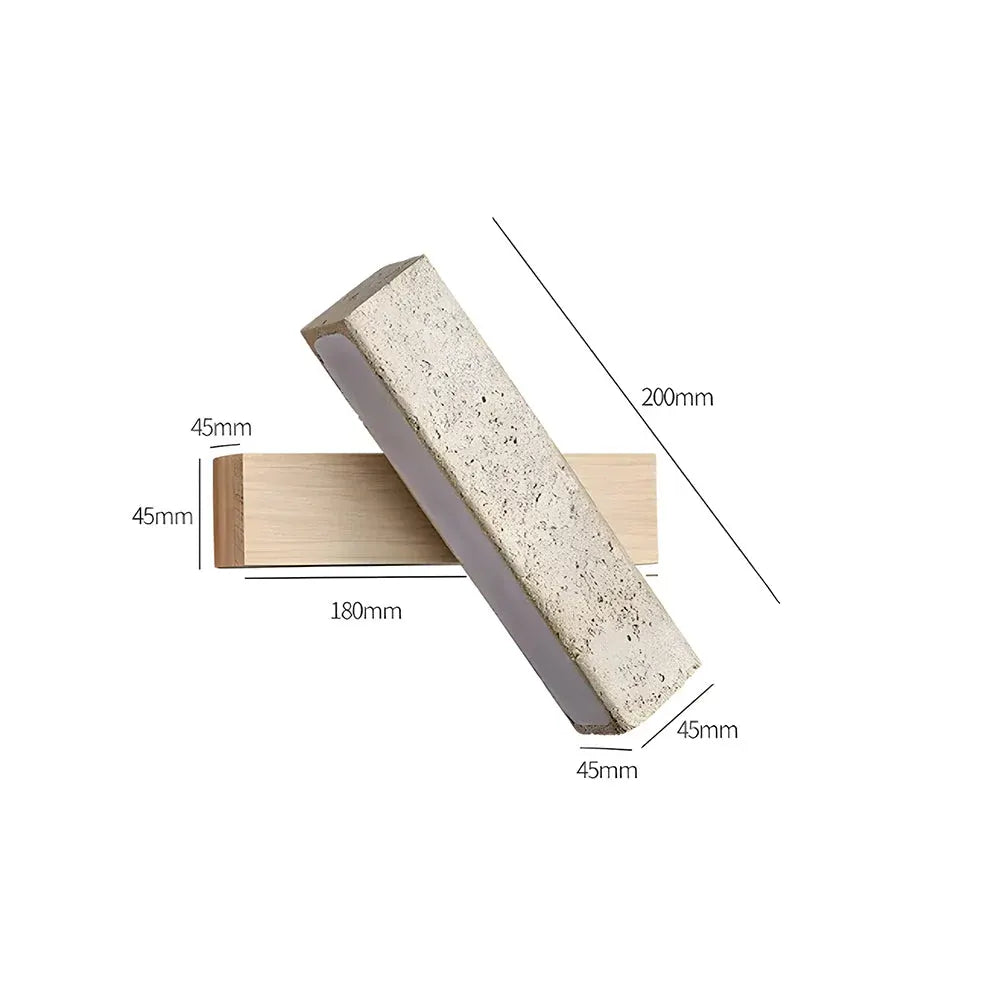 Modern Minimalist Travertine Wall Sconce