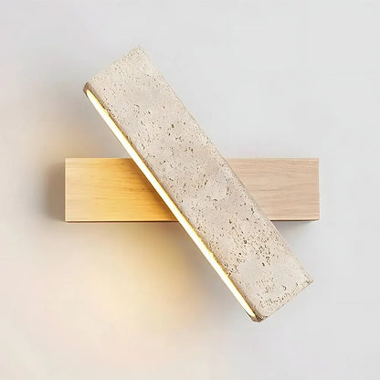 Modern Minimalist Travertine Wall Sconce