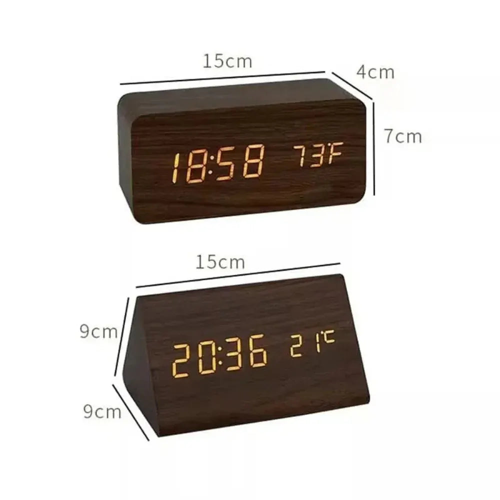 Modern Multi-Function Digital Alarm Clock with Display Screen