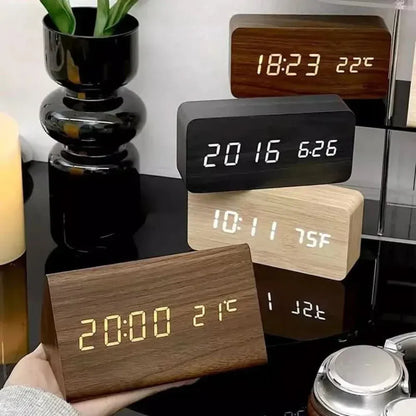 Modern Multi-Function Digital Alarm Clock with Display Screen