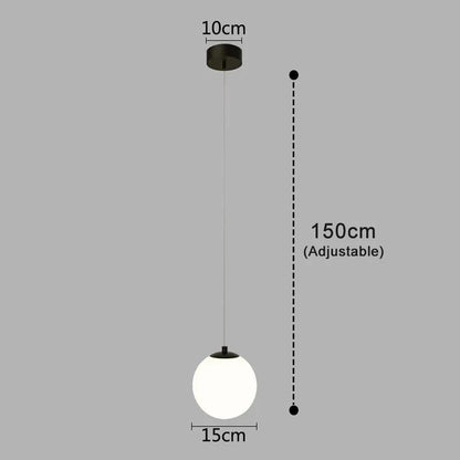 Modern Nordic Glass Globe Pendant Light – Luna Design
